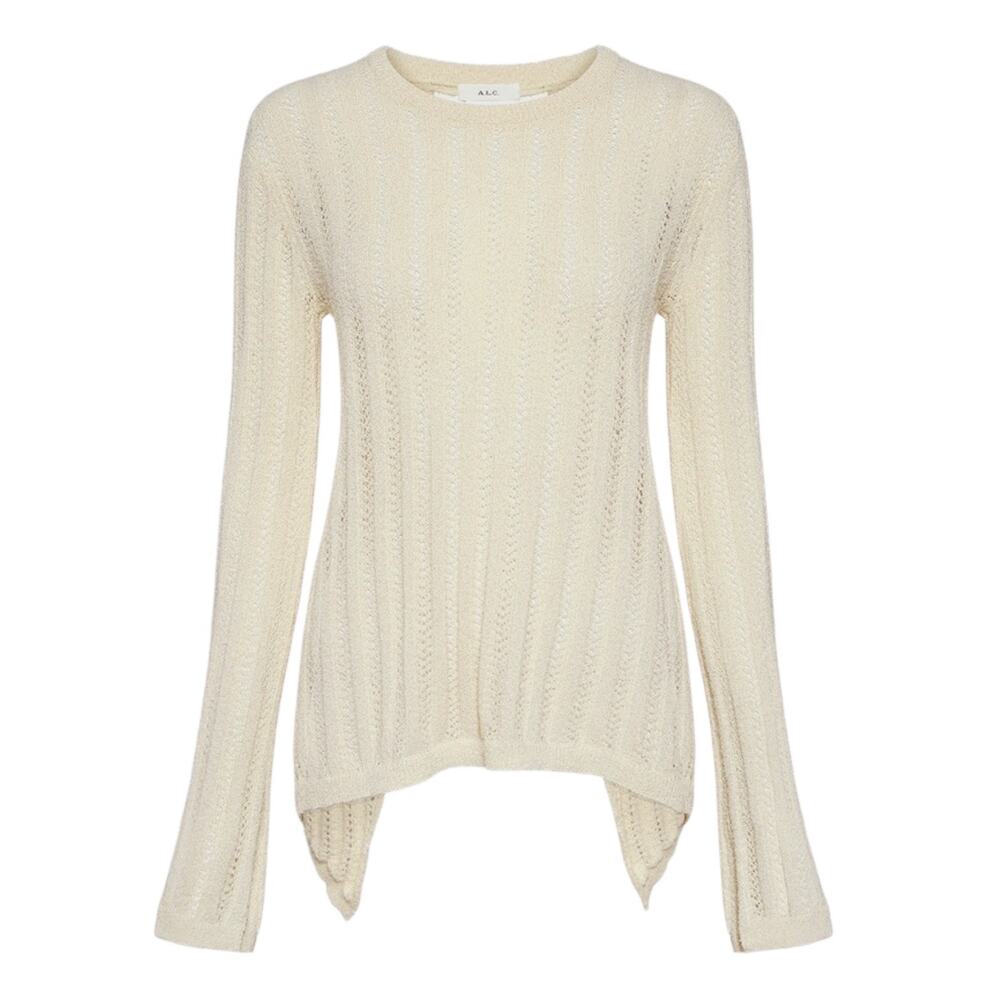 ALC Miguel Back Lace Up Pullover Sweater Cream Beige Size XS - Picture 4 of 11